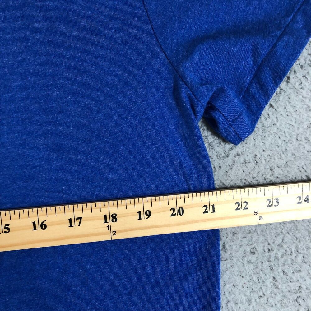 Polo Ralph Lauren Shirt Mens Large Blue V-Neck Logo Preppy Tee Solid Pony Golf - Picture 6 of 7